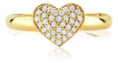 Anel Chuveiro Coração Zircônia Em Ouro 18k - 750