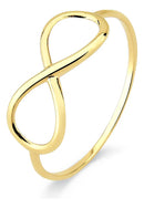 Anel Infinito Vazado De Ouro 18k Feminino E Delicado